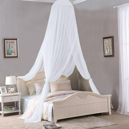 HERCHR Mosquito Net Bed Canopy for Children Girls Room Round Dome Mesh Lace Porch Outdoor